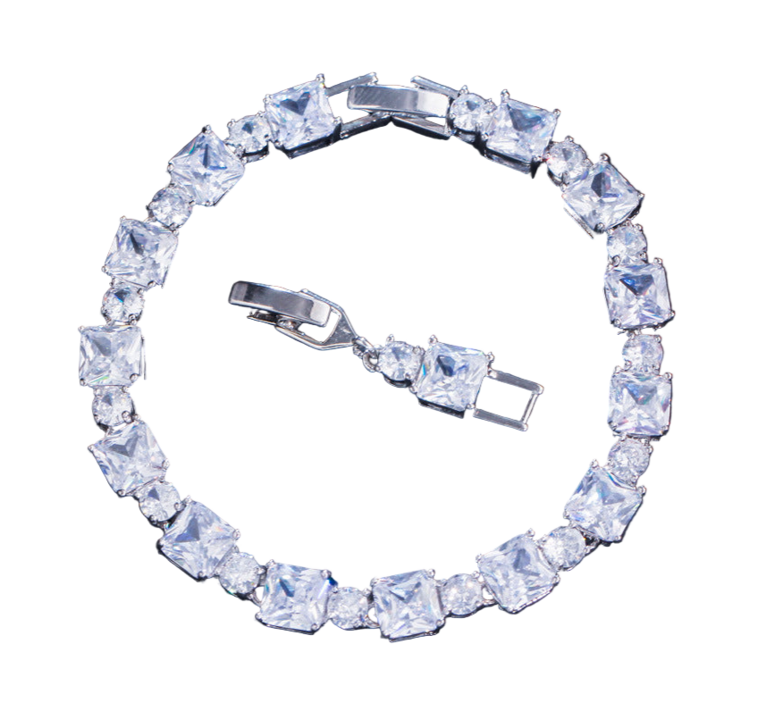 "multi-stone" tennis bracelet