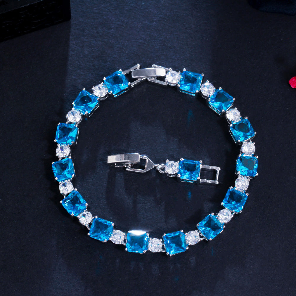 "multi-stone" tennis bracelet