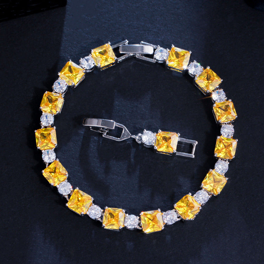 "multi-stone" tennis bracelet