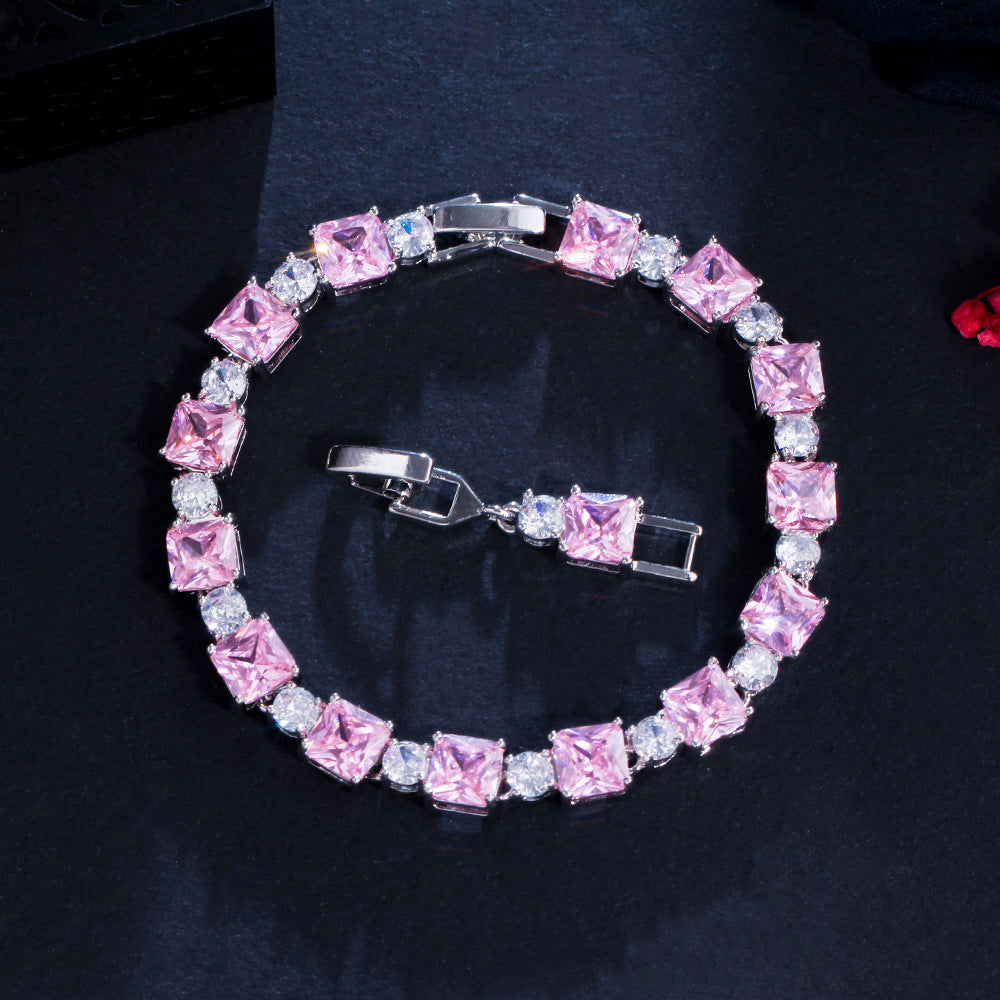"multi-stone" tennis bracelet