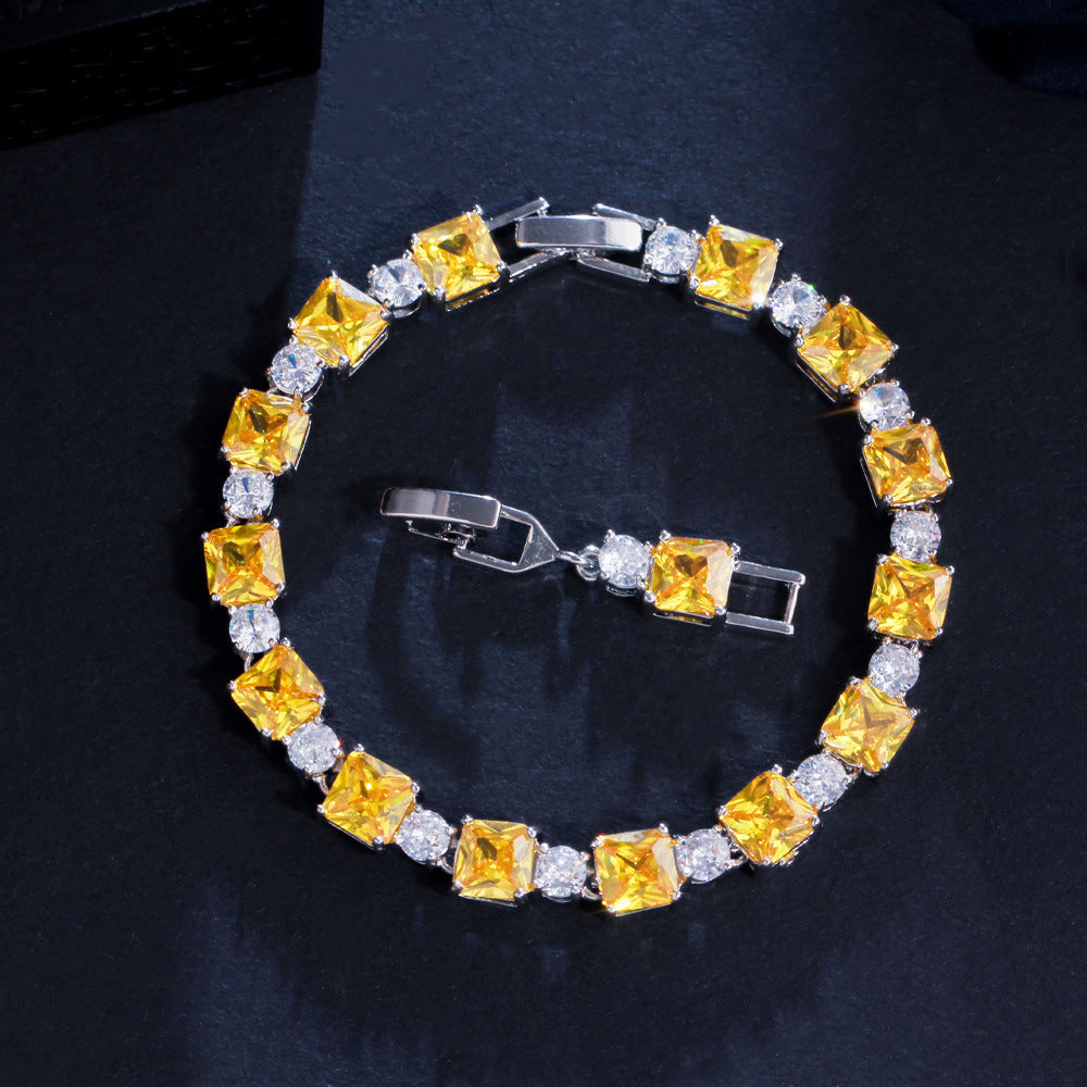 "multi-stone" tennis bracelet